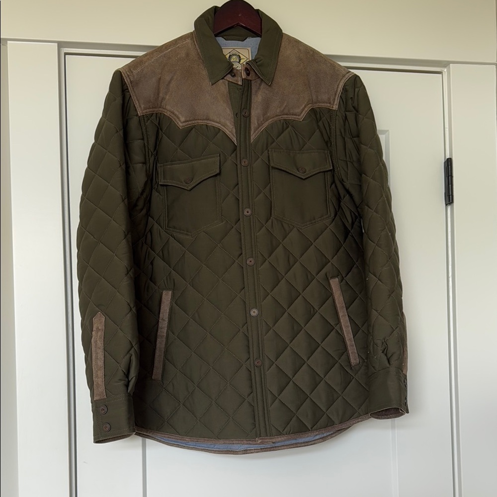 Scully Green and Brown Quilted Lightweight Jacket